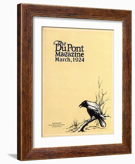 International Crow-Shooting Contest, Front Cover of the 'Dupont Magazine', March 1924-American School-Framed Giclee Print