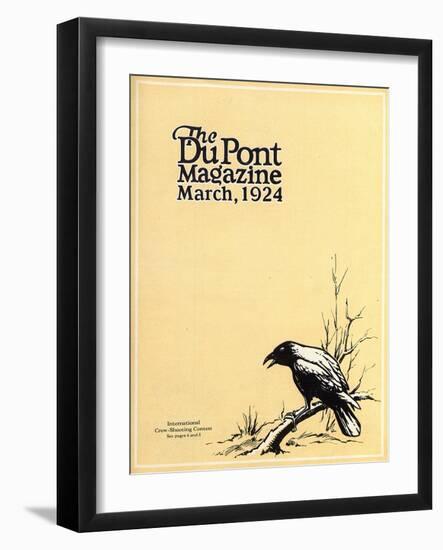 International Crow-Shooting Contest, Front Cover of the 'Dupont Magazine', March 1924-American School-Framed Giclee Print