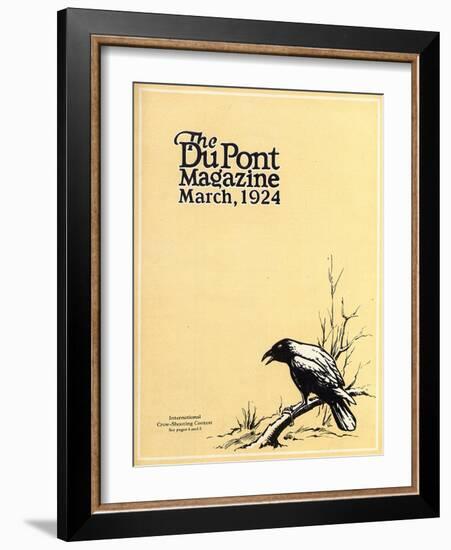 International Crow-Shooting Contest, Front Cover of the 'Dupont Magazine', March 1924-American School-Framed Giclee Print