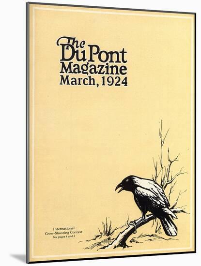International Crow-Shooting Contest, Front Cover of the 'Dupont Magazine', March 1924-American School-Mounted Giclee Print