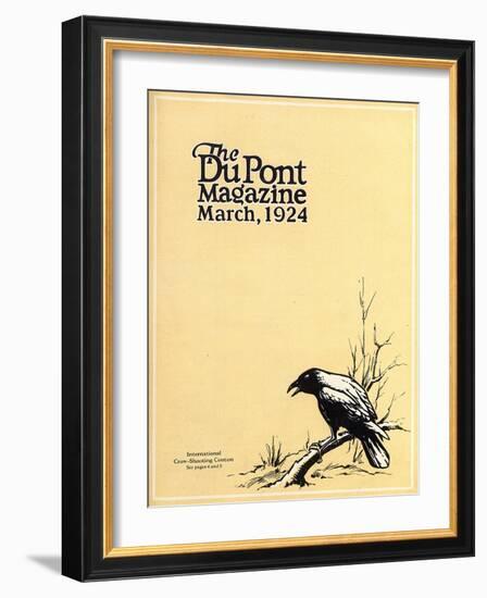 International Crow-Shooting Contest, Front Cover of the 'Dupont Magazine', March 1924-American School-Framed Giclee Print