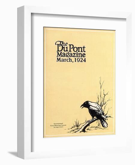 International Crow-Shooting Contest, Front Cover of the 'Dupont Magazine', March 1924-American School-Framed Giclee Print