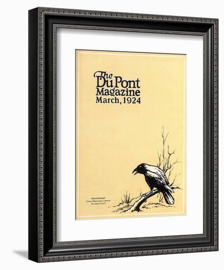 International Crow-Shooting Contest, Front Cover of the 'Dupont Magazine', March 1924-American School-Framed Giclee Print