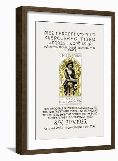 International Exhibition of Print for the Blind-Alphonse Mucha-Framed Art Print