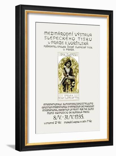 International Exhibition of Print for the Blind-Alphonse Mucha-Framed Art Print