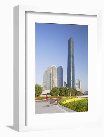 International Finance Centre and Skyscrapers in Zhujiang New Town-Ian Trower-Framed Photographic Print