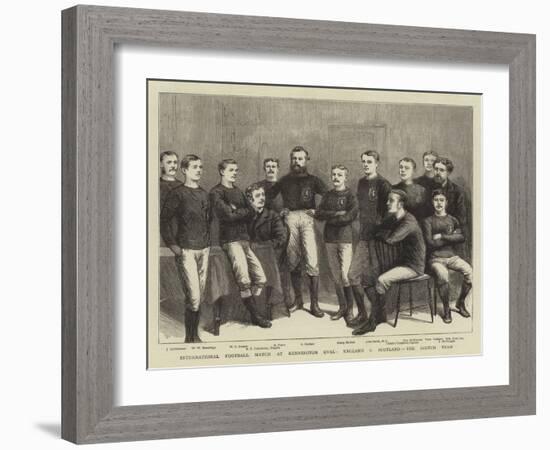 International Football Match at Kennington Oval, England V Scotland, the Scotch Team-null-Framed Giclee Print