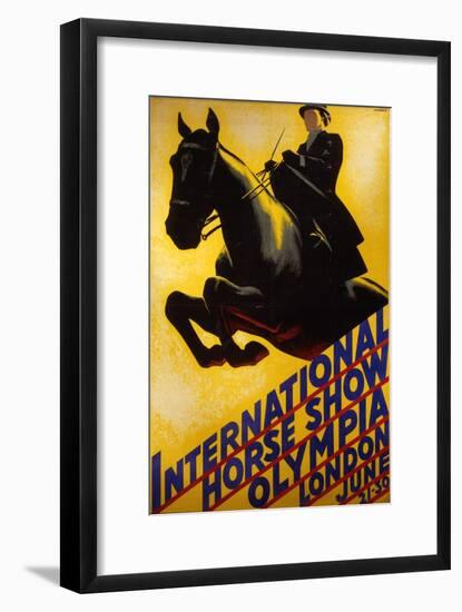 International Horse Show Advert-null-Framed Art Print