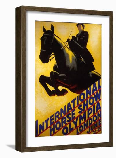 International Horse Show Advert-null-Framed Art Print