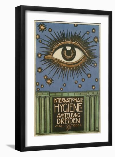 International Hygiene Exhibition, Eye-null-Framed Art Print
