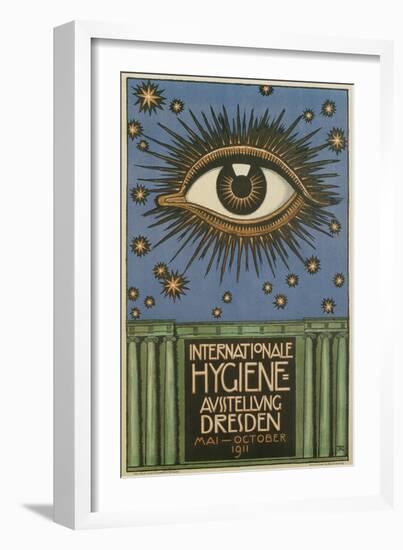 International Hygiene Exhibition, Eye-null-Framed Art Print