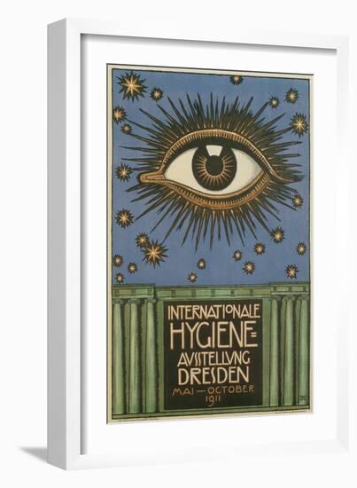 International Hygiene Exhibition Poster with Eye-null-Framed Premium Giclee Print