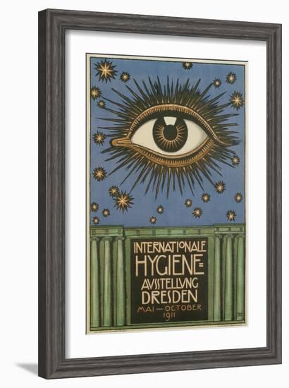 International Hygiene Exhibition Poster with Eye--Framed Giclee Print