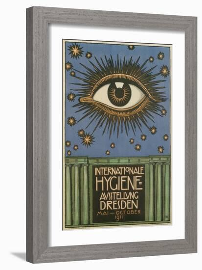 International Hygiene Exhibition Poster with Eye-null-Framed Giclee Print