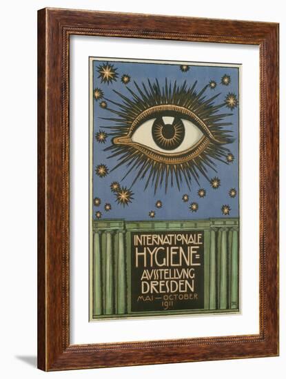 International Hygiene Exhibition Poster with Eye-null-Framed Giclee Print