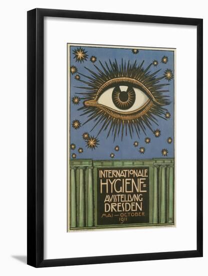 International Hygiene Exhibition Poster with Eye-null-Framed Giclee Print