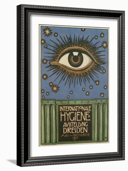 International Hygiene Exhibition Poster with Eye-null-Framed Giclee Print