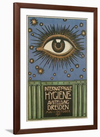 International Hygiene Exhibition Poster with Eye-null-Framed Giclee Print