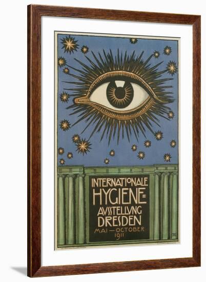 International Hygiene Exhibition Poster with Eye-null-Framed Giclee Print