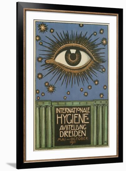 International Hygiene Exhibition Poster with Eye-null-Framed Giclee Print