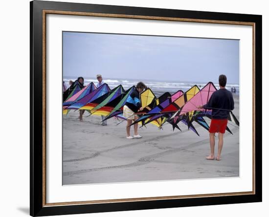 International Kite Festival at Long Beach, Washington, USA-William Sutton-Framed Photographic Print