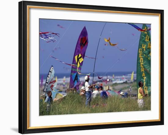 International Kite Festival, Long Beach, Washington, USA-William Sutton-Framed Photographic Print