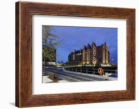 International Maritime Museum, Dusk, Brooktorhafen, Hafencity, Hanseatic City of Hamburg, Germany-Axel Schmies-Framed Photographic Print