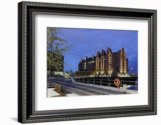 International Maritime Museum, Dusk, Brooktorhafen, Hafencity, Hanseatic City of Hamburg, Germany-Axel Schmies-Framed Photographic Print