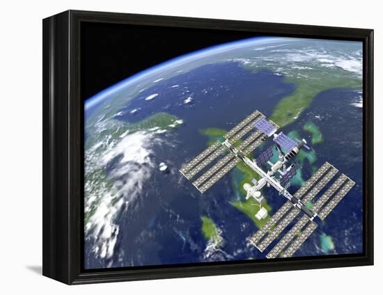 International Space Station-Roger Harris-Framed Premier Image Canvas