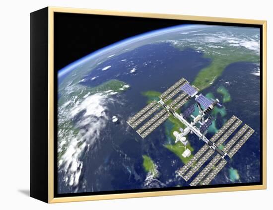 International Space Station-Roger Harris-Framed Premier Image Canvas