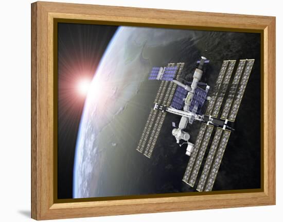 International Space Station-Roger Harris-Framed Premier Image Canvas