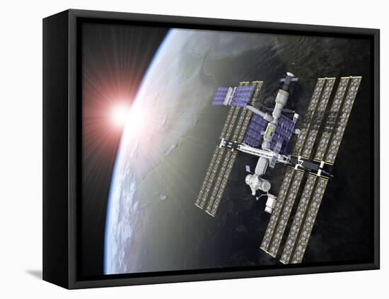 International Space Station-Roger Harris-Framed Premier Image Canvas