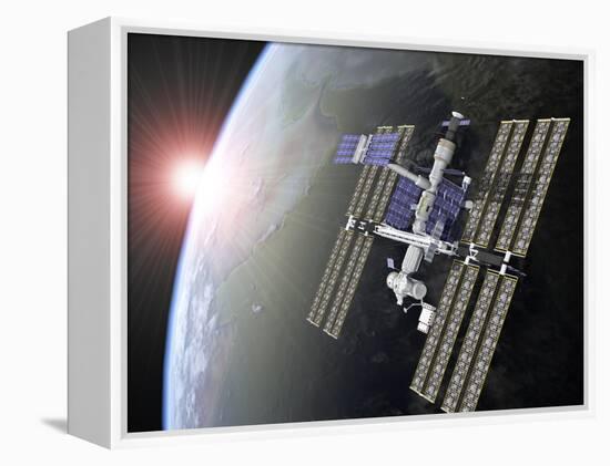 International Space Station-Roger Harris-Framed Premier Image Canvas