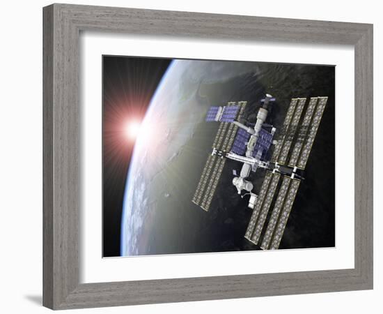 International Space Station-Roger Harris-Framed Photographic Print