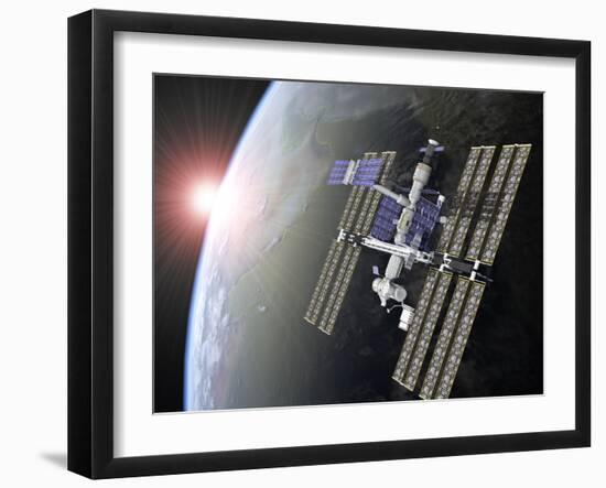 International Space Station-Roger Harris-Framed Photographic Print