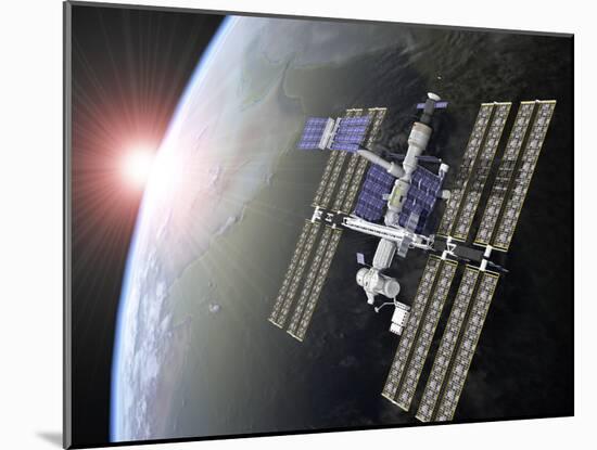 International Space Station-Roger Harris-Mounted Photographic Print