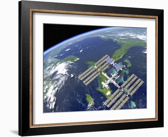 International Space Station-Roger Harris-Framed Photographic Print