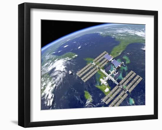 International Space Station-Roger Harris-Framed Photographic Print