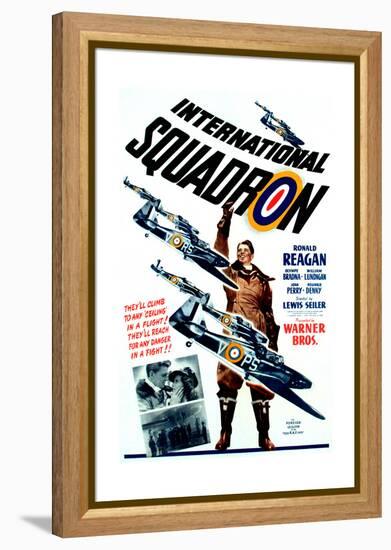 INTERNATIONAL SQUADRON, Ronald Reagan (center), 1941.-null-Framed Stretched Canvas