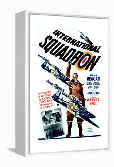 INTERNATIONAL SQUADRON, Ronald Reagan (center), 1941.-null-Framed Stretched Canvas