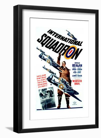 INTERNATIONAL SQUADRON, Ronald Reagan (center), 1941.-null-Framed Premium Giclee Print