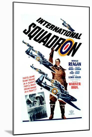 INTERNATIONAL SQUADRON, Ronald Reagan (center), 1941.-null-Mounted Premium Giclee Print