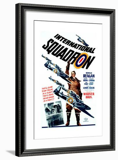 INTERNATIONAL SQUADRON, Ronald Reagan (center), 1941.-null-Framed Art Print