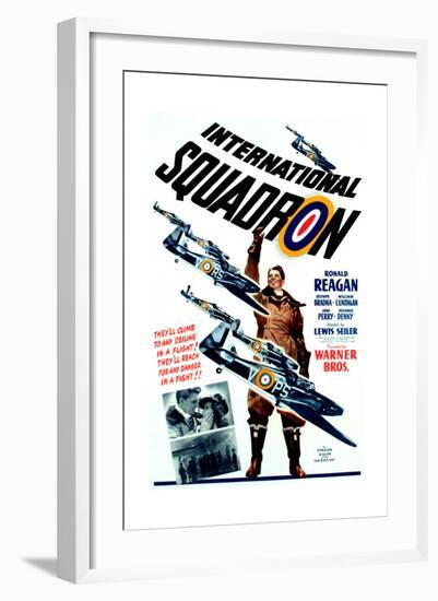 INTERNATIONAL SQUADRON, Ronald Reagan (center), 1941.-null-Framed Art Print