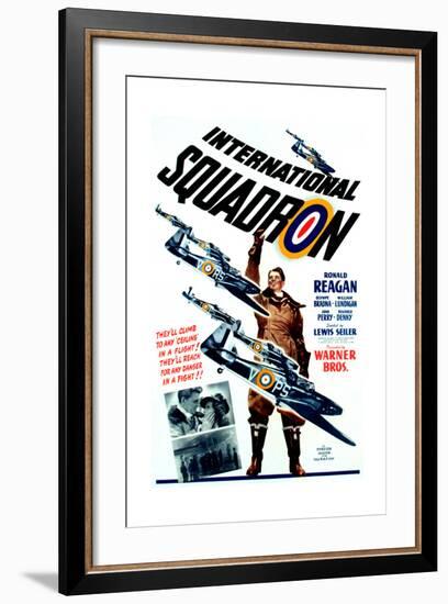 INTERNATIONAL SQUADRON, Ronald Reagan (center), 1941.-null-Framed Art Print