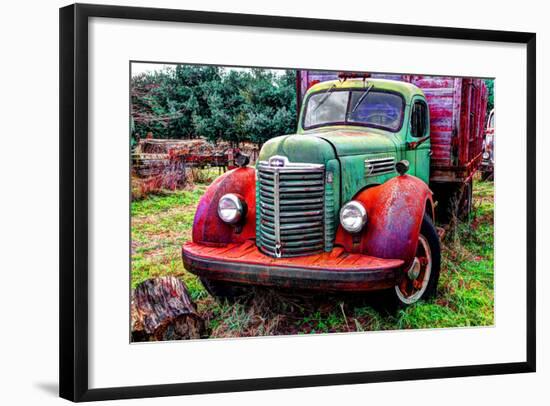 International truck 2 HDR, Overisel Township, Allegan County, Michigan, USA-null-Framed Photographic Print