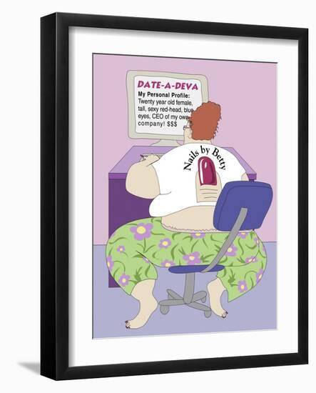 Internet Dating, no.2-Linda Braucht-Framed Giclee Print