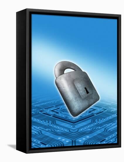 Internet Security, Conceptual Artwork-Victor Habbick-Framed Premier Image Canvas