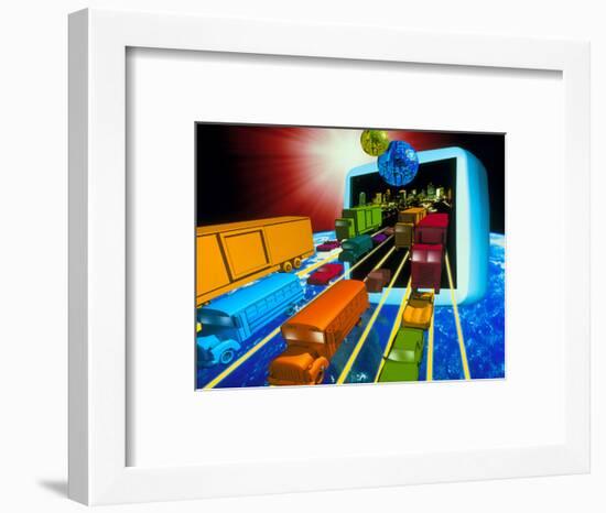 Internet Traffic-Victor Habbick-Framed Premium Photographic Print