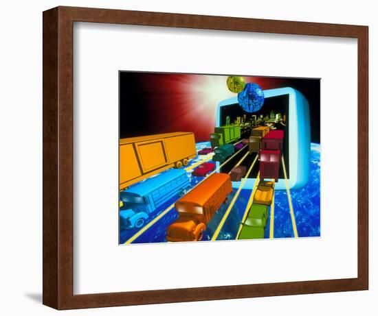 Internet Traffic-Victor Habbick-Framed Premium Photographic Print